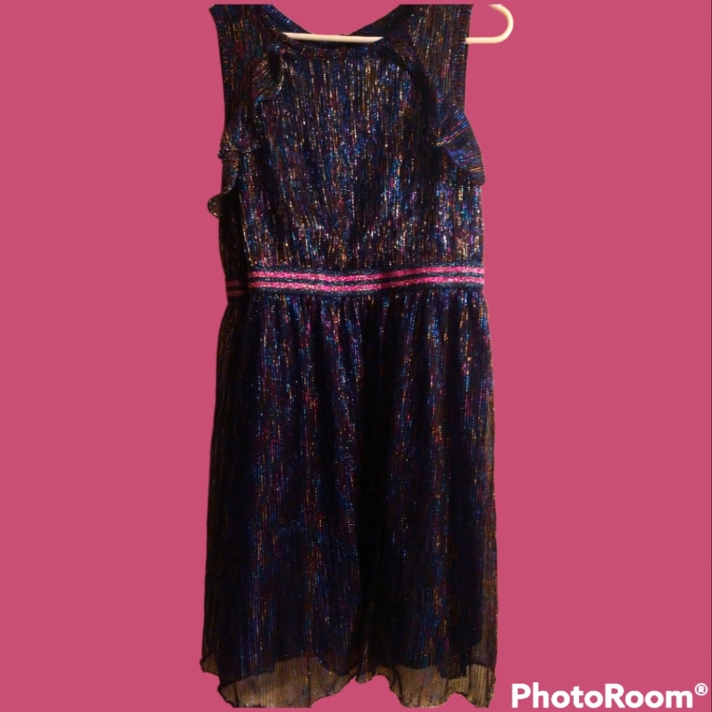 Navy blue striped dress